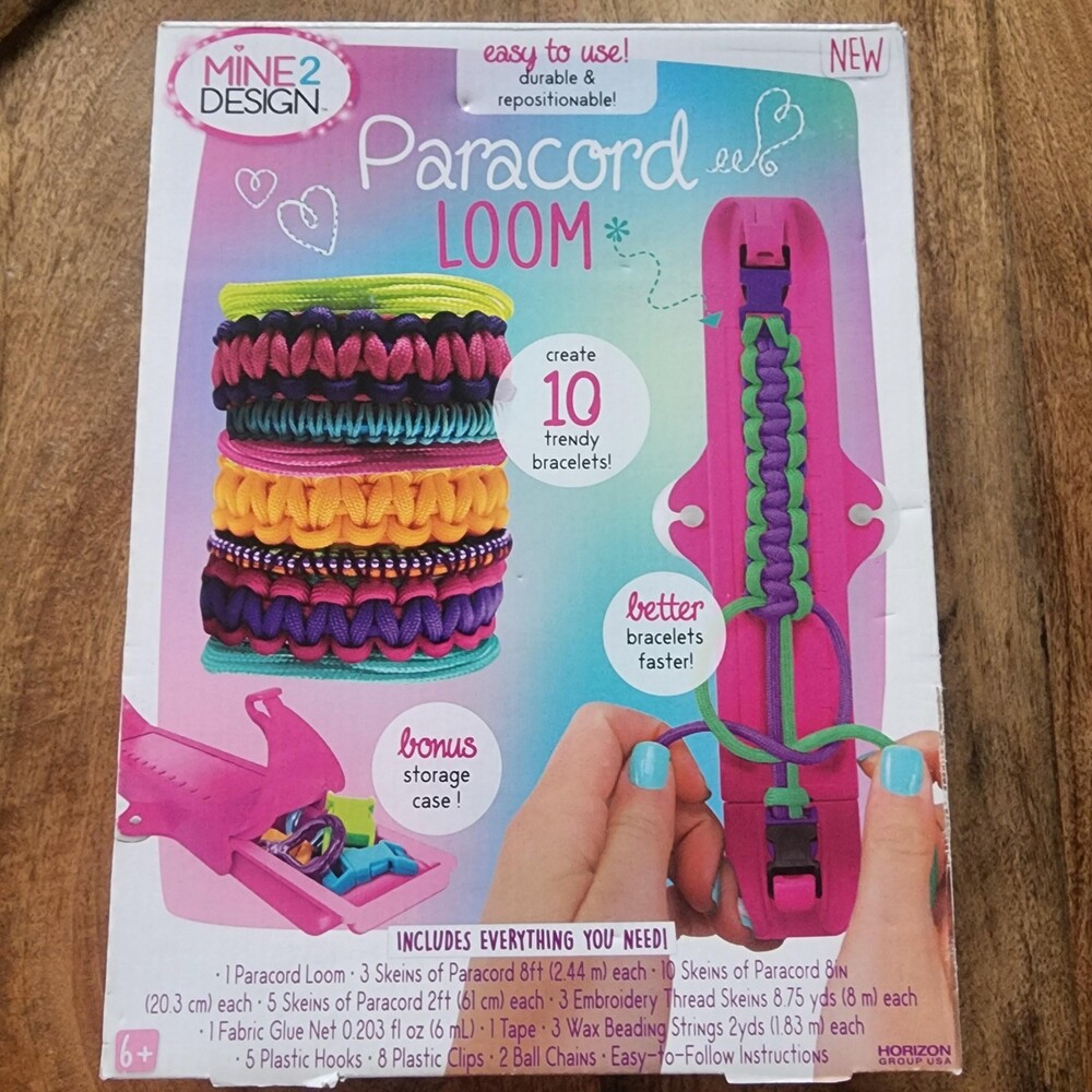 Mine 2 Design Paracord Loom Bracelet Craft Kit Multicolor 10 Bracelets New